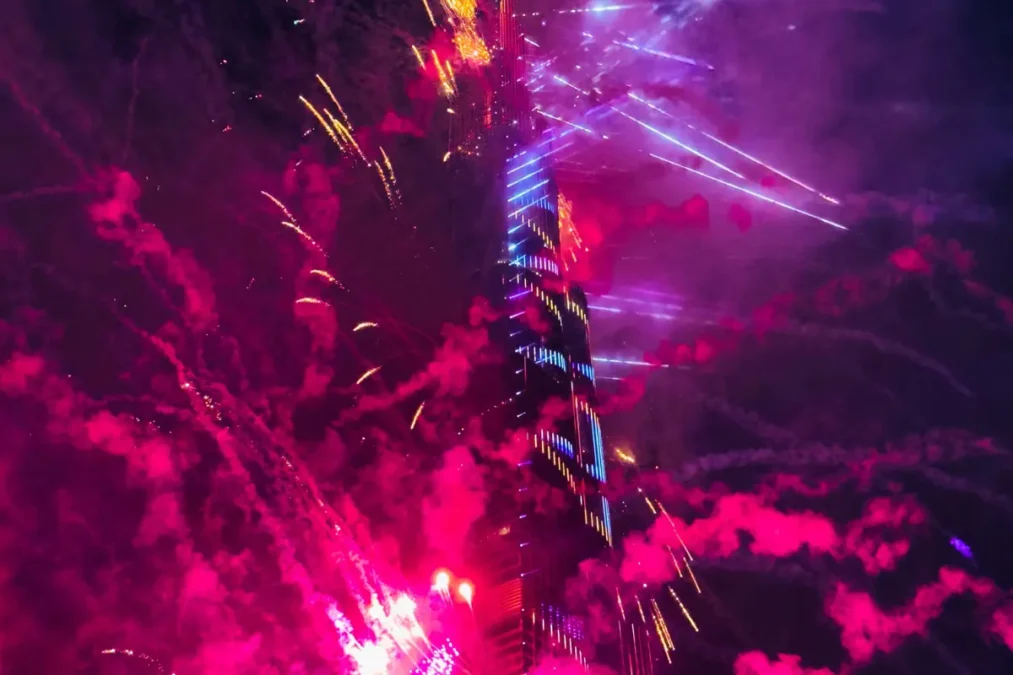 Burj khalifa firework in new year sets the stage for celebrations times of dubai