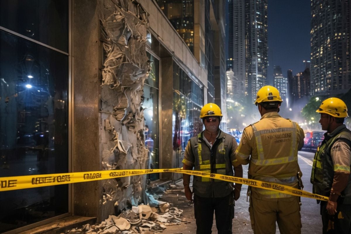 Dubai interception debris: Image for referential purposes only