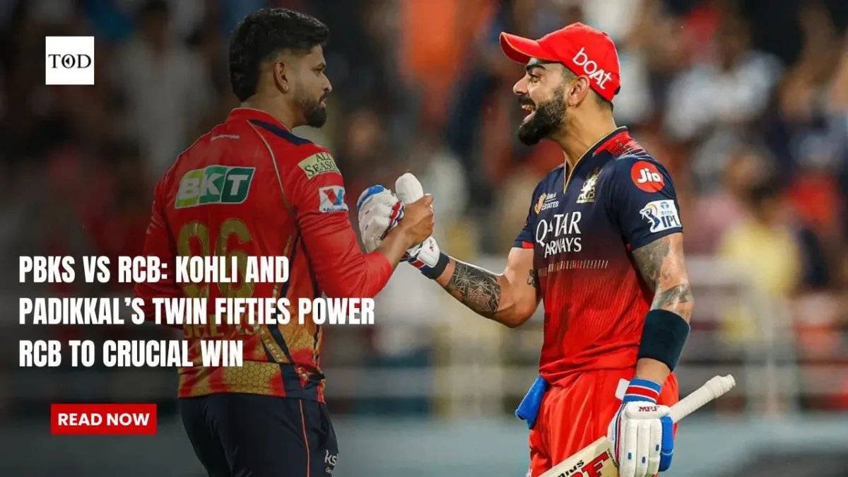 Pbks vs rcb kohli and padikkals twin fifties power rcb to crucial win times of dubai
