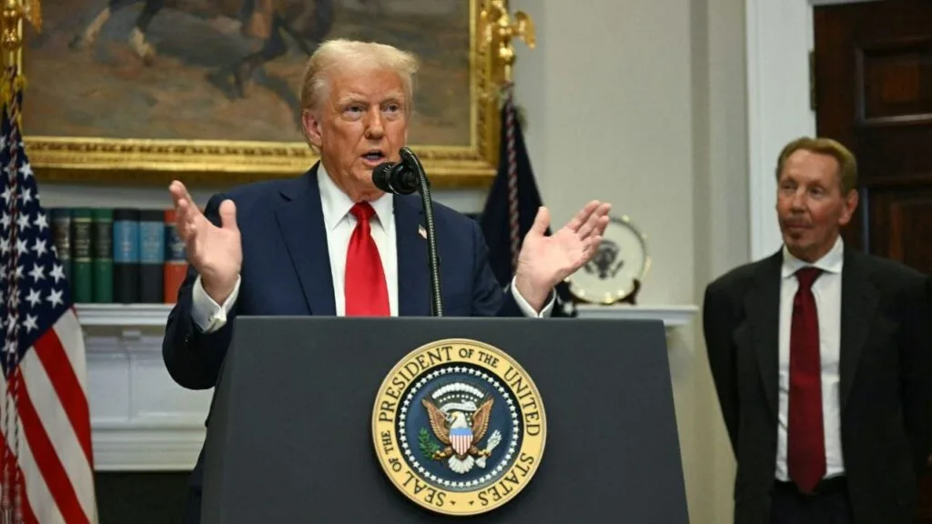 trump-ellison - Times of Dubai Trump reciprocal tariffs shake global trade 10 uae import duty sparks controversy times of dubai