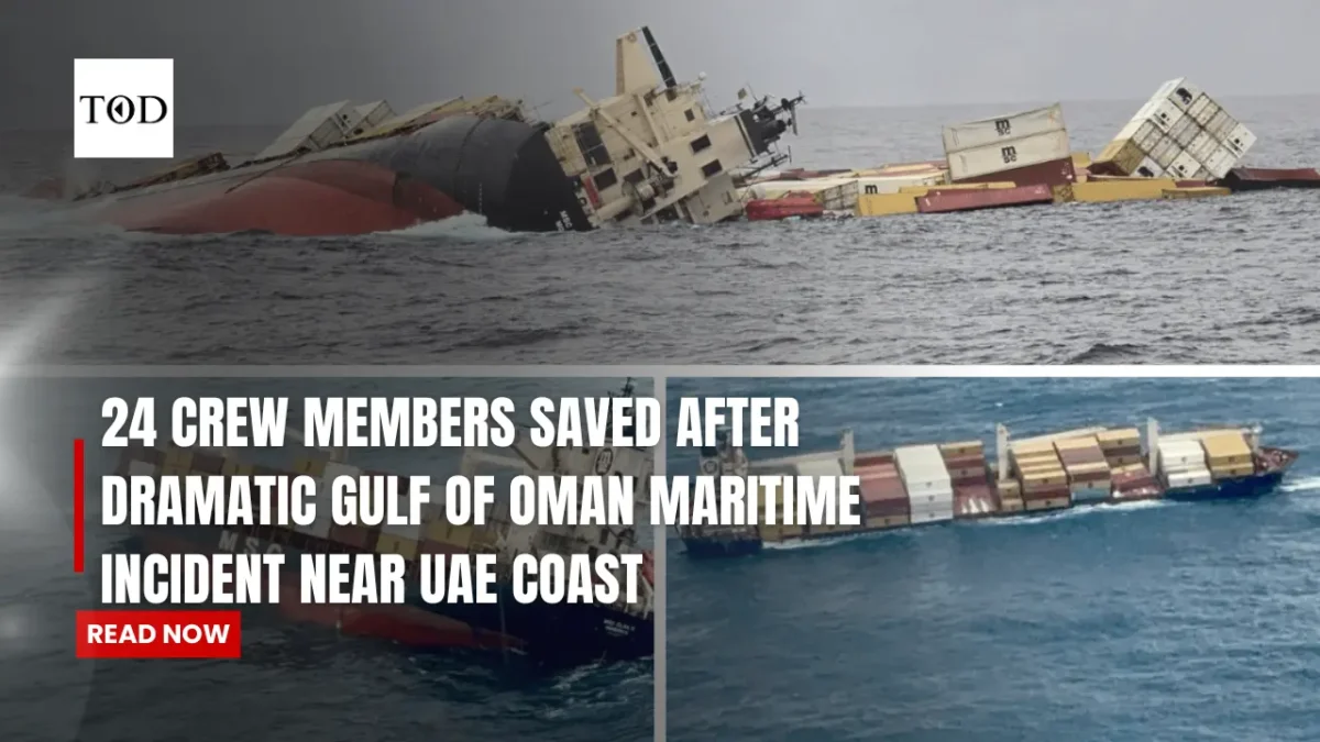 24 crew members saved after dramatic gulf of oman maritime incident near uae coast times of dubai