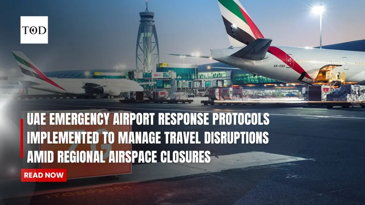 Uae emergency airport response protocols implemented to manage travel disruptions amid regional airspace closures times of dubai