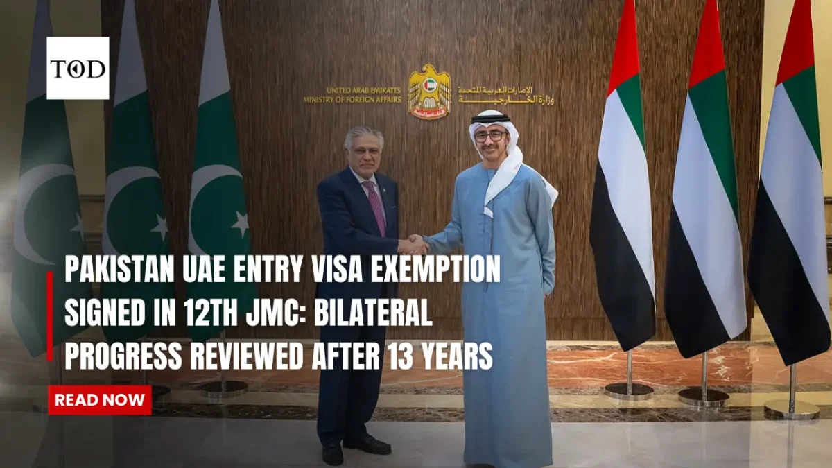 Pakistan uae entry visa exemption signed in 12th jmc bilateral progress reviewed after 13 years times of dubai