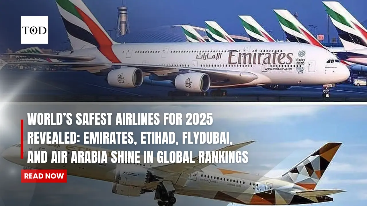 World Safest Airlines for 2025 Revealed: Emirates, Etihad, Flydubai, and Air Arabia Shine in Global Rankings