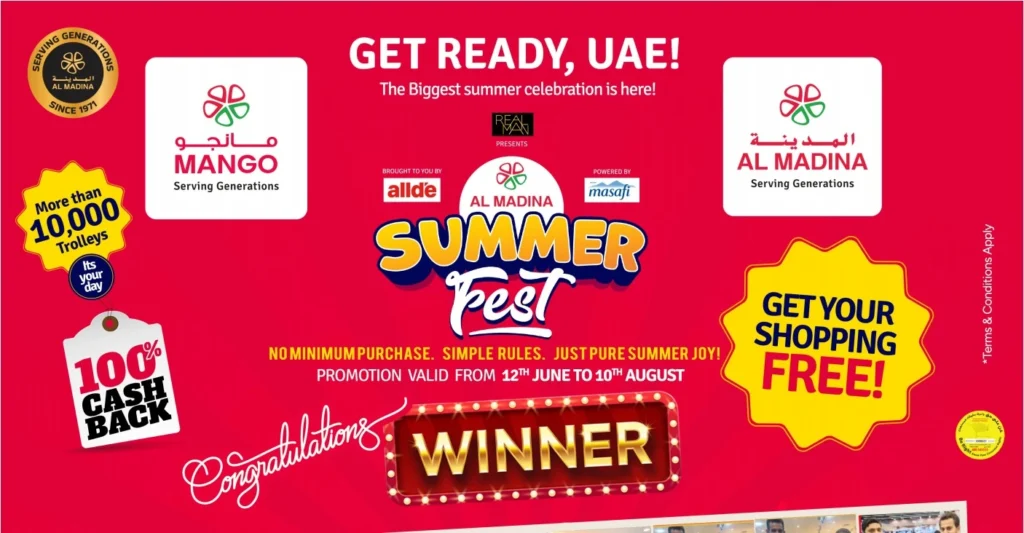 Al Madina Summer Fest Attracts Shoppers Across UAE with Over 10,000 Free Trolleys