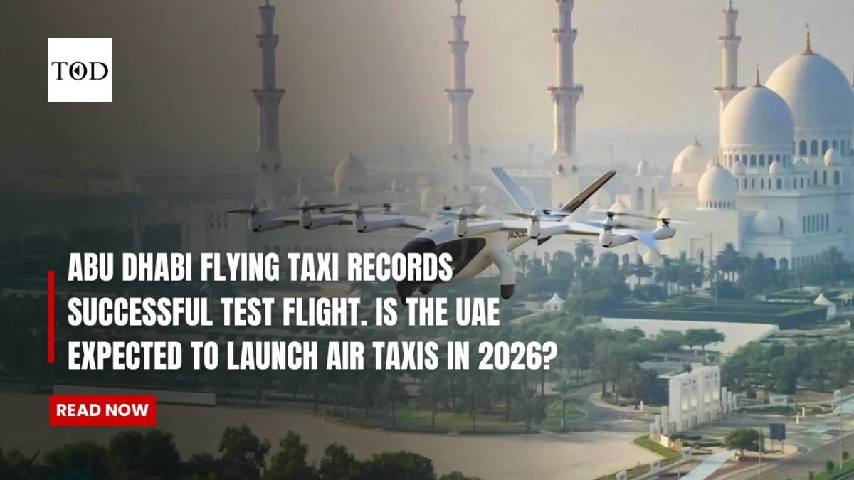 Abu dhabi flying taxi records successful test flight Is the uae expected to launch air taxis in 2026 Times of dubai