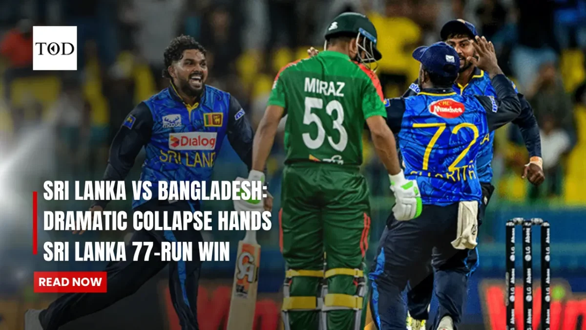 Sri lanka vs bangladesh dramatic collapse hands sri lanka 77 run win times of dubai