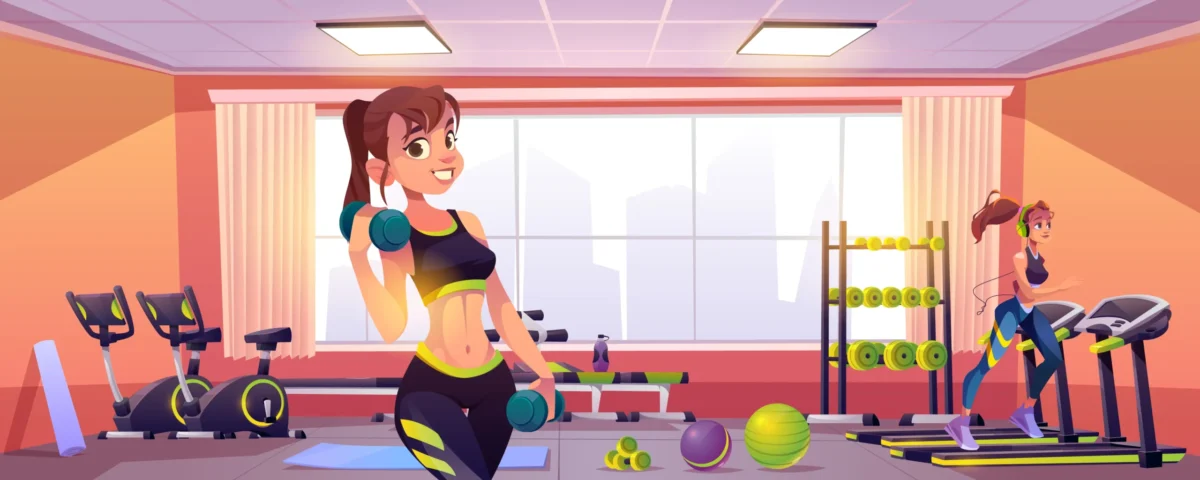 Young women exercising in gym, fit girls workout - Times of Dubai Exercise as a lifelong commitment significance of exercise for women times of dubai