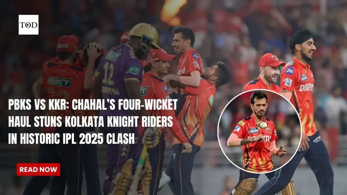 Pbks vs kkr chahals four wicket haul stuns kolkata knight riders in historic ipl 2025 clash times of dubai