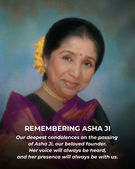 India loses a voice that defined generations as Asha Bhosle passes at 92 asha bhosle
