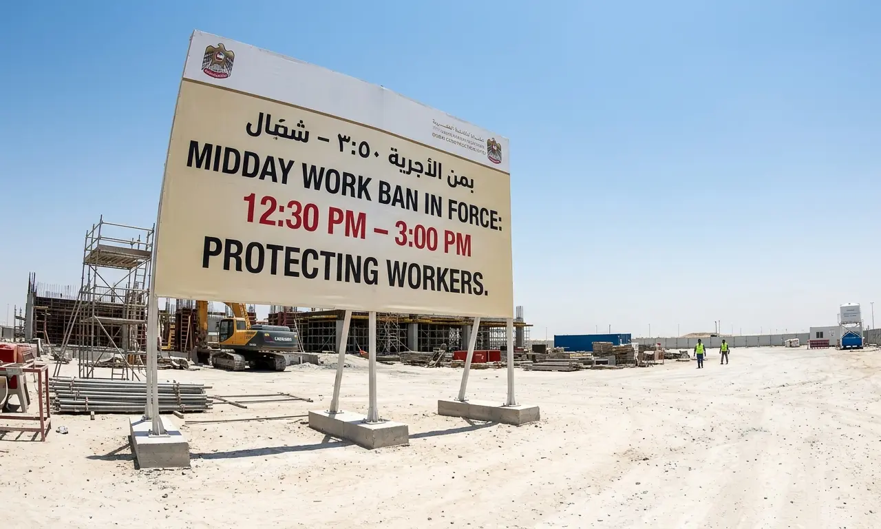 Midday Work Ban UAE 2026: Rules and Worker Safety Measure