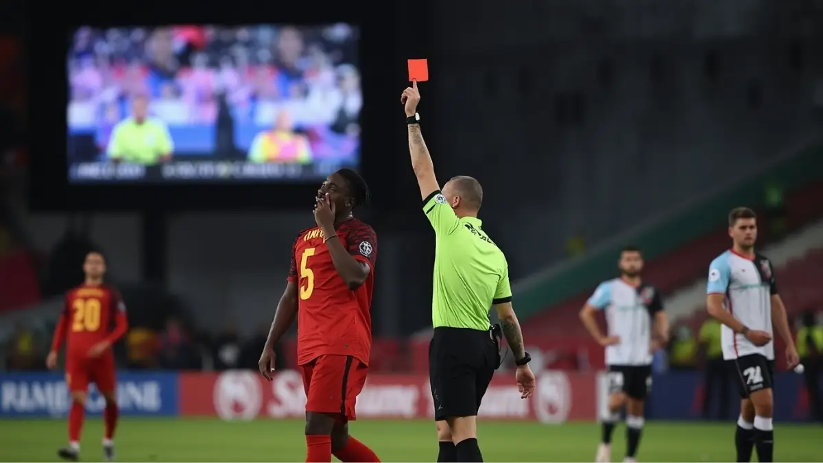 `Nathan Ngoy red card leaves Belgium with 10 men in 0-0 draw vs Iran` - Times of Dubai Belgium vs iran times of dubai