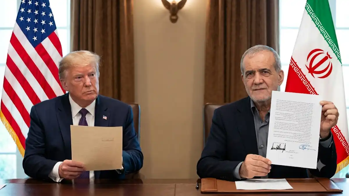 Trump pezeshkian mou sign us iran peace agreement us iran mou times of dubai