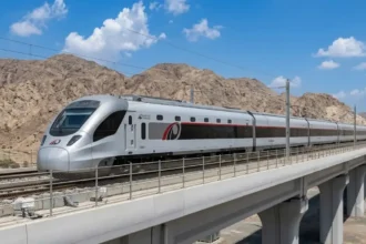 Passenger rail service by etihad rail times of dubai