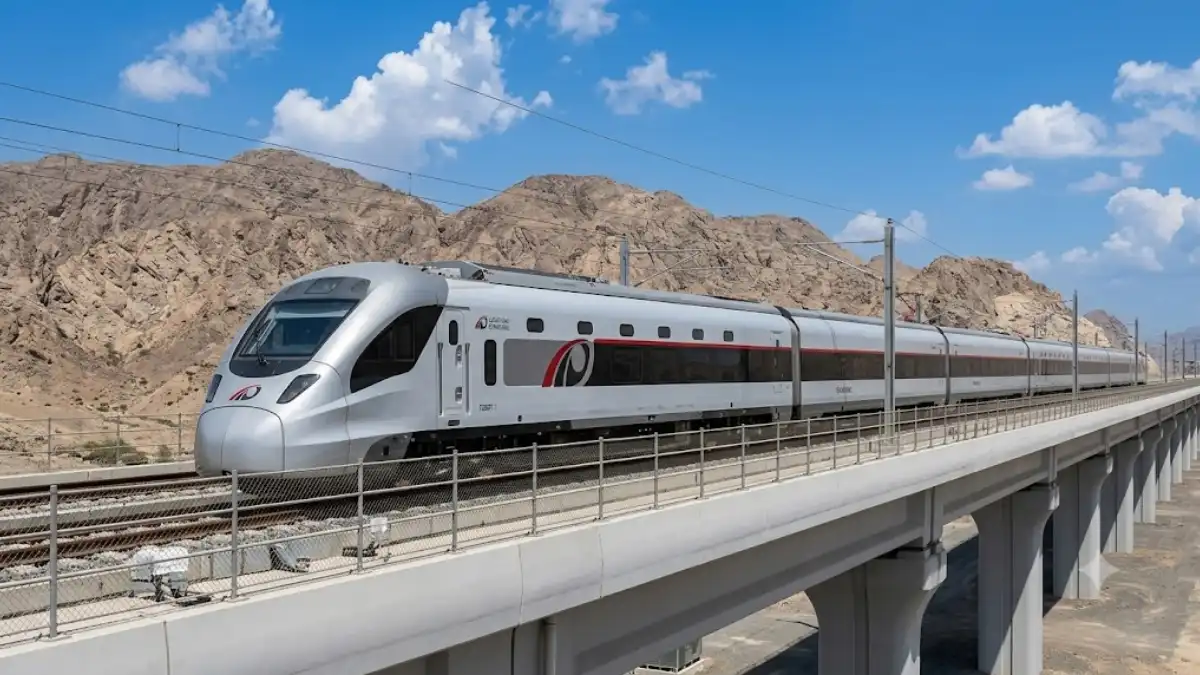 Passenger rail service by etihad rail times of dubai