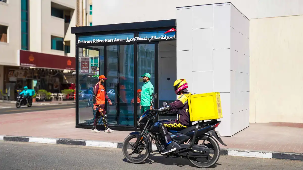 image - Times of Dubai Delivery riders rest areas rta times of dubai