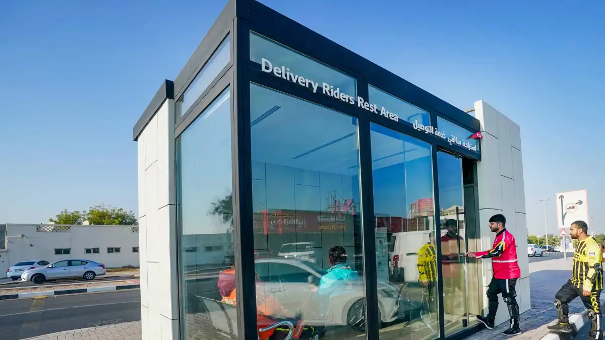 Delivery riders rest areas rta times of dubai