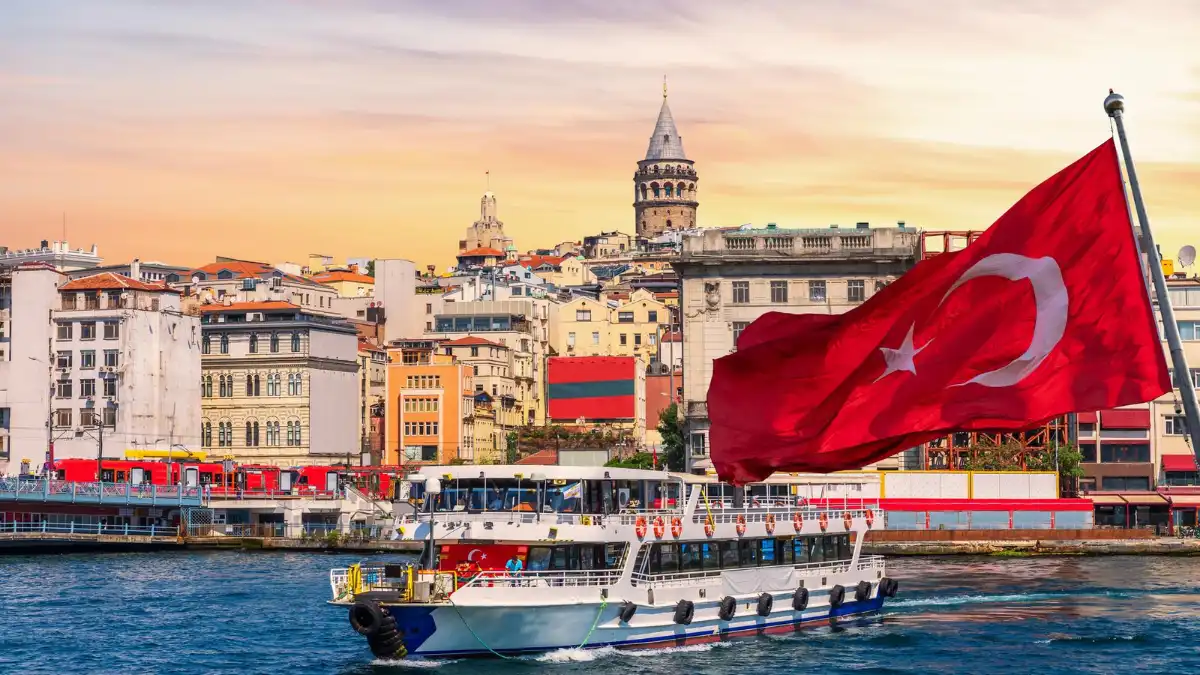 Karakoy Pier Ferry with Galata Tower in Background, Istanbul - Times of Dubai Muslim friendly destinations karakoy pier ferry with galata tower in background istanbul times of dubai