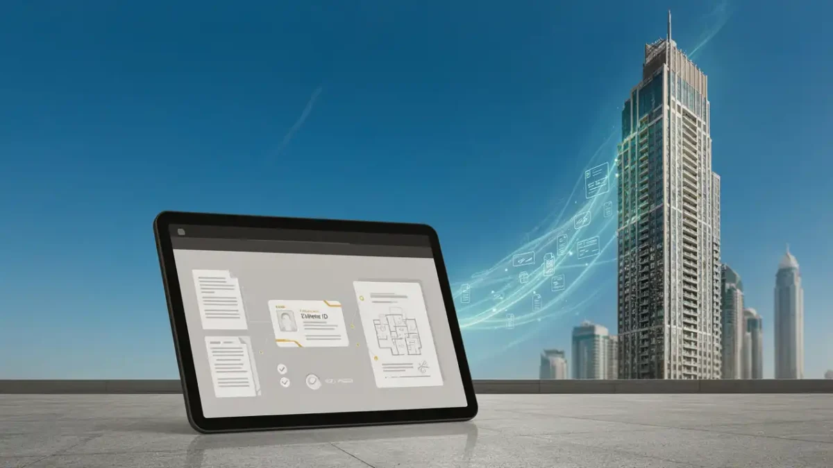 Ai powered dubai property registration platform with digital documents and dubai skyline Times of dubai