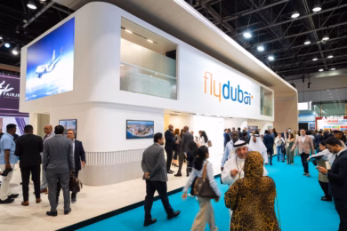 Flydubai stand arabian travel market atm 2026 dubai world trade centre travel agents times of dubai
