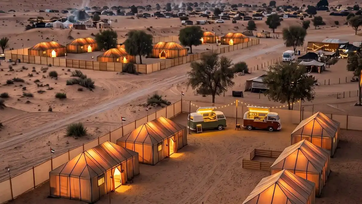 Untitled design - Times of Dubai Desert camping experience in dubai representing al ruwayyahs new caravan plots ready to use daily rental camps and expanded winter recreation facilities Times of dubai