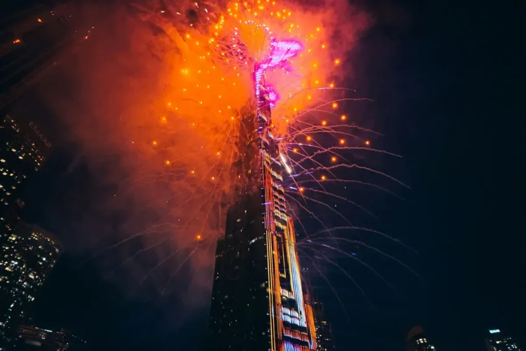 Burj Khalifa Firework in New Year Sets the Stage for Celebrations