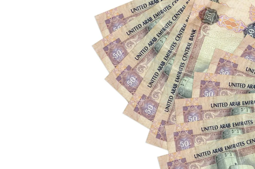 50-uae-dirhams-bills-lies-isolated-white-wall-with-copy-space-rich-life-conceptual-wall-big-amount-national-currency-wealth_76080-12539 - Times of Dubai Indian rupee dirham exchange rate faces pressure amid fresh us tariff threats times of dubai
