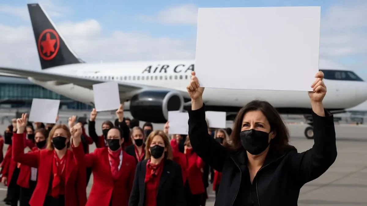 Air canada shut down halts all flights after 10000 flight attendants strike times of dubai