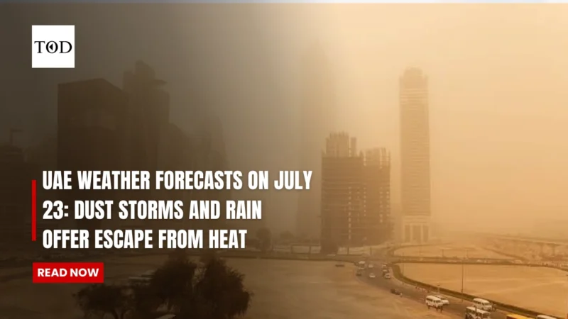UAE Weather Forecasts On July 23: Dust Storms And Rain Offer Escape From Heat