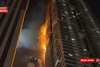 Dubai marina building fire times of dubai