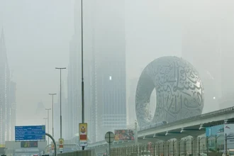 Heavy fog times of dubai