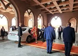 African King in Abu Dhabi Lands With Pomp and Questions
