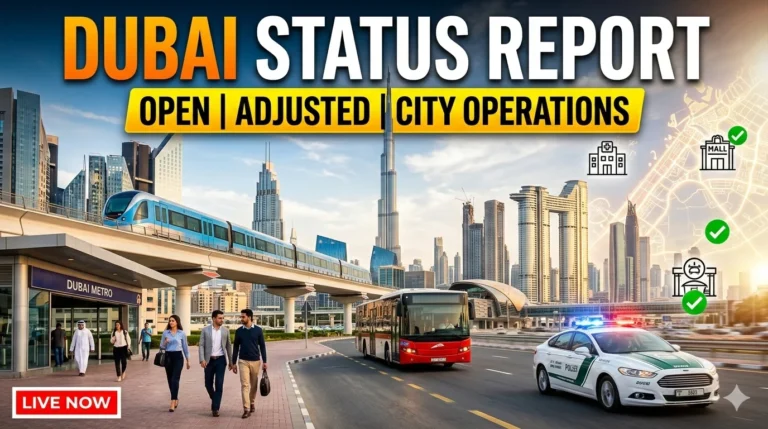 Dubai Status Report: What’s Open, What’s Adjusted, and the Latest on City Operations