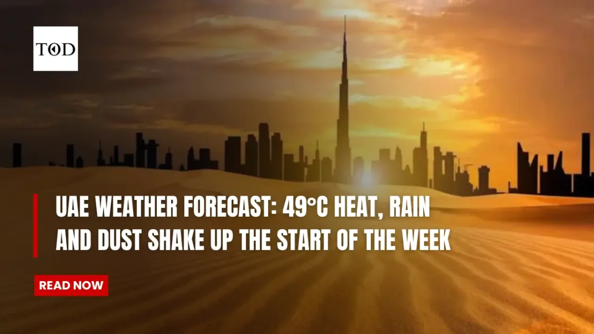 Uae weather forecast 49°c heat rain and dust shake up the start of the week times of dubai
