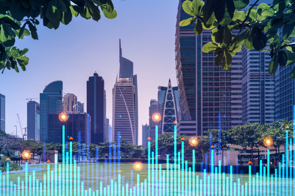 UAE’s AED 6,000 minimum wage mandate illustrated against the Dubai Marina skyline.