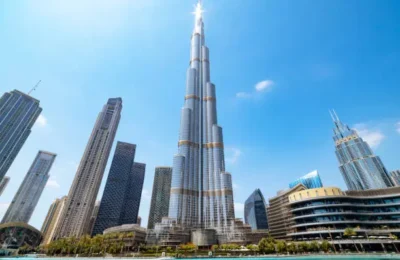 Top of burj khalifa under dhs100 times of dubai