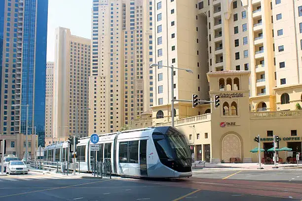 New Trackless Tram in Dubai