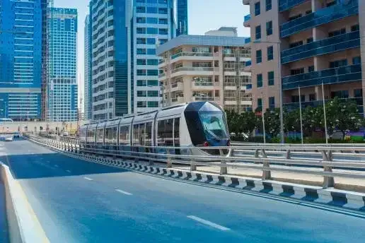 New Trackless Tram in Dubai