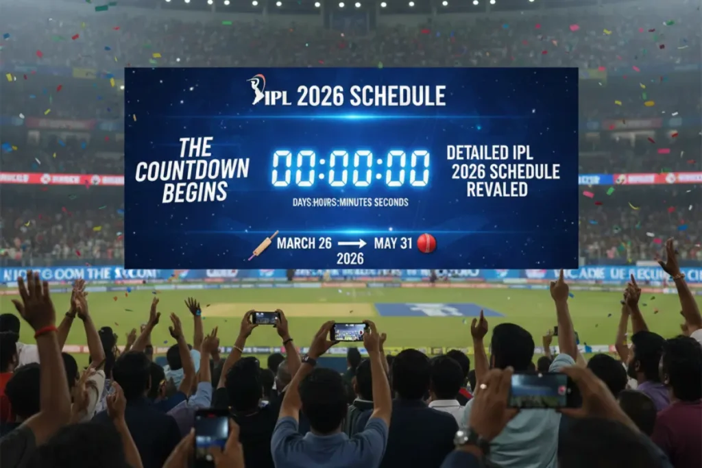 The Countdown Begins as Detailed IPL 2026 Schedule Revealed, March 26 to May 31 