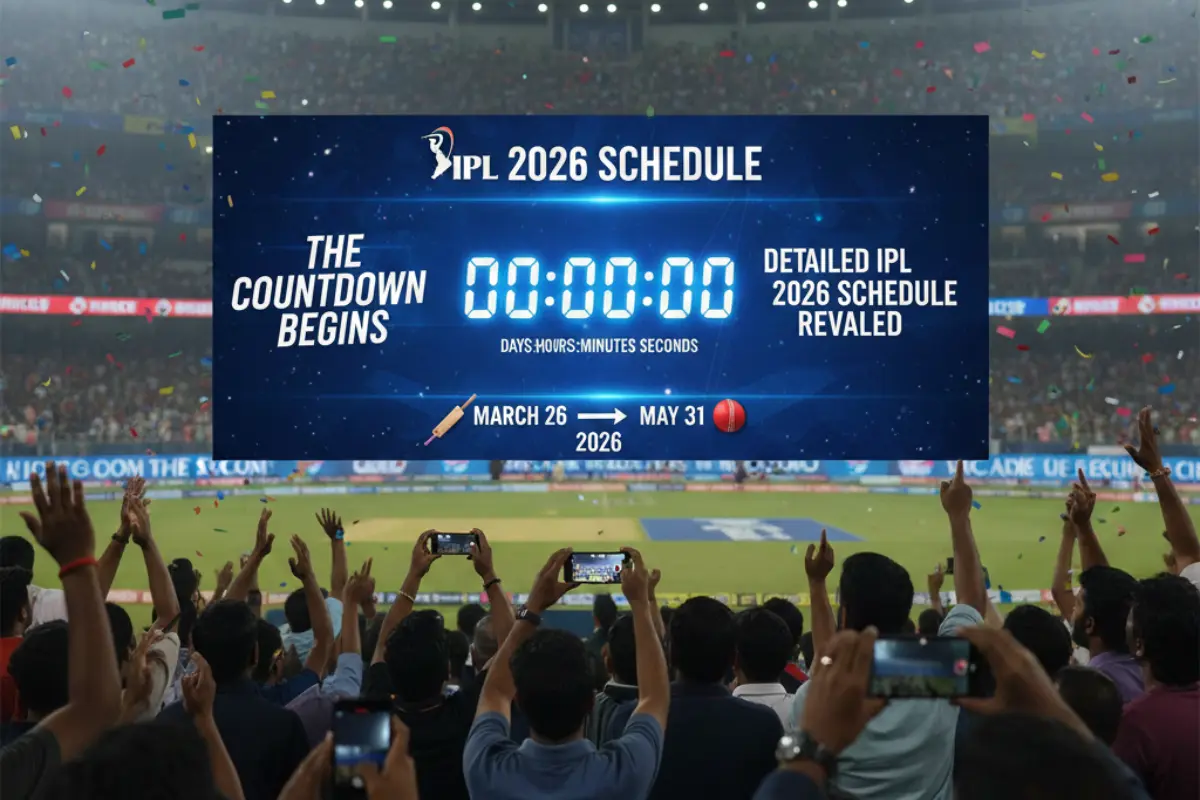The Countdown Begins as Detailed IPL 2026 Schedule Revealed, March 26 to May 31