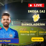 India A VS Bangladesh A , 1st Semi Final- Live Cricket Score