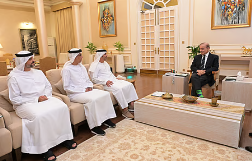 UAE Ambassador Meets Pakistan Prime Minister Shehbaz Sharif for Farewell Ceremony