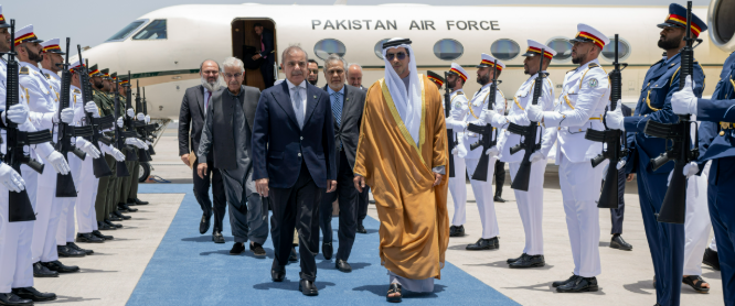 UAE Ambassador Meets Pakistan Prime Minister Shehbaz Sharif for Farewell Ceremony