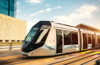 New Trackless Tram in Dubai
