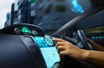 Dubai Traffic Signals in Car Dashboard