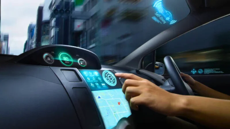 Dubai Traffic Signals in Car Dashboard