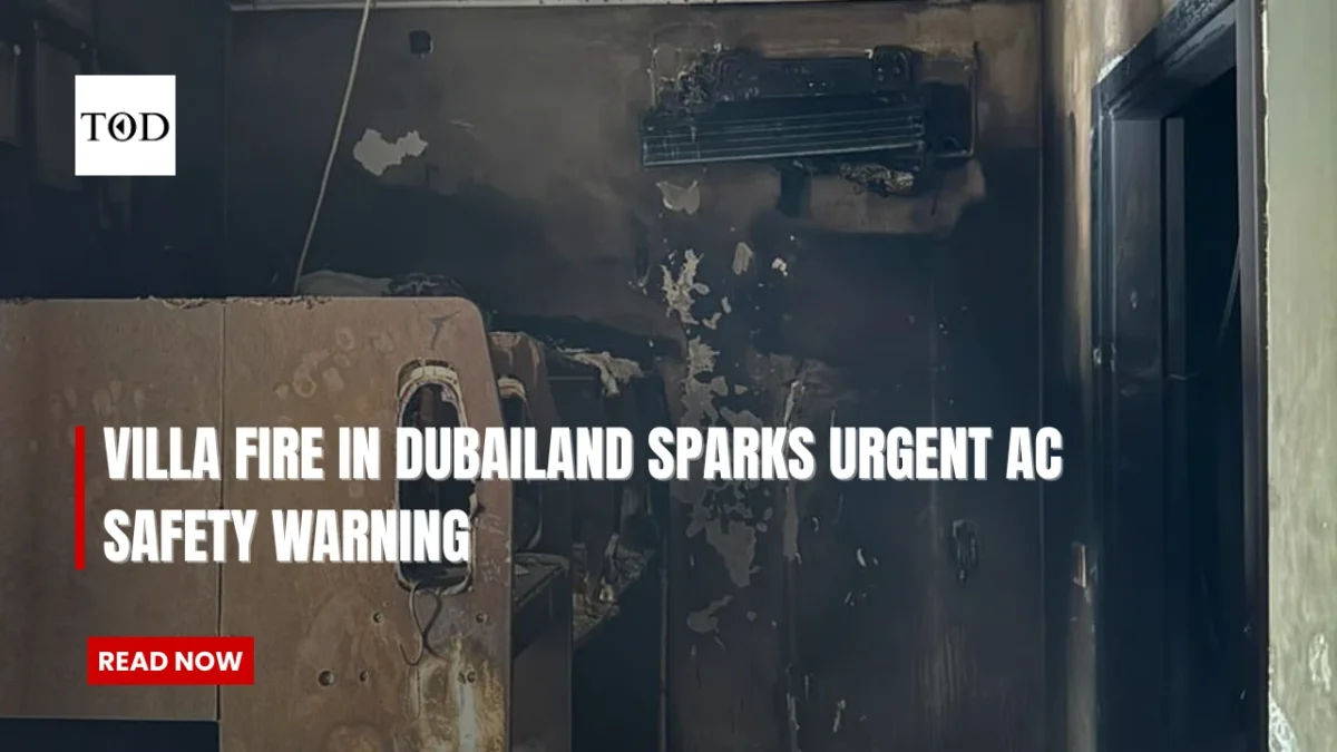 Villa fire in dubailand times of dubai