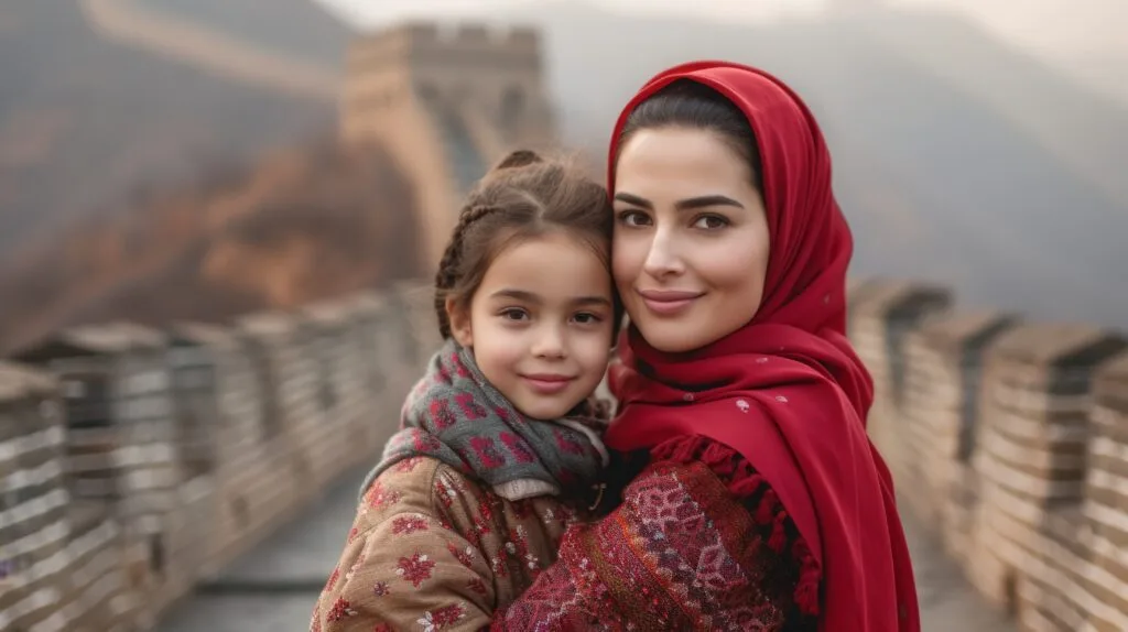 portrait-tourist-family-visiting-great-wall-china - Times of Dubai Mum groups in dubai times of dubai