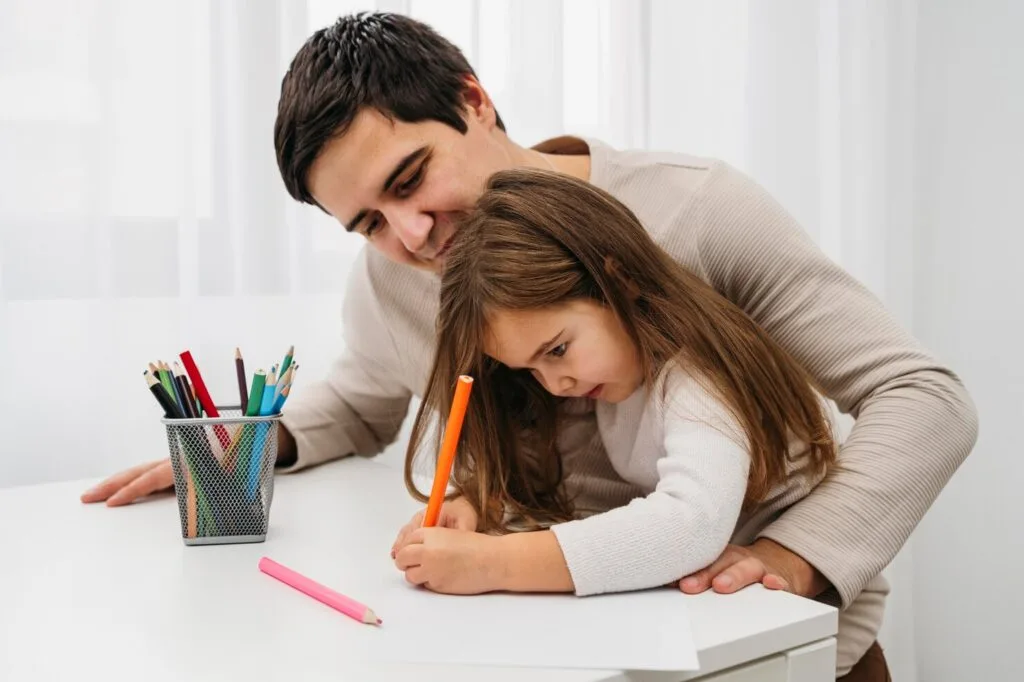 side-view-father-daughter-home_23-2148812337 - Times of Dubai Uae flexible work hours for parents relief for families times of dubai
